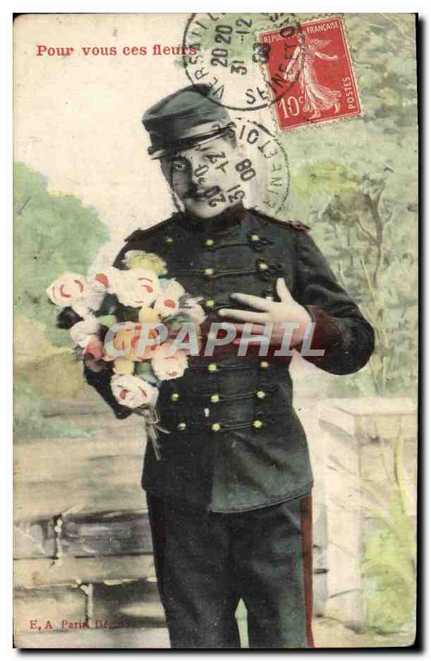 CPA Fantaisie Homme Militaria 