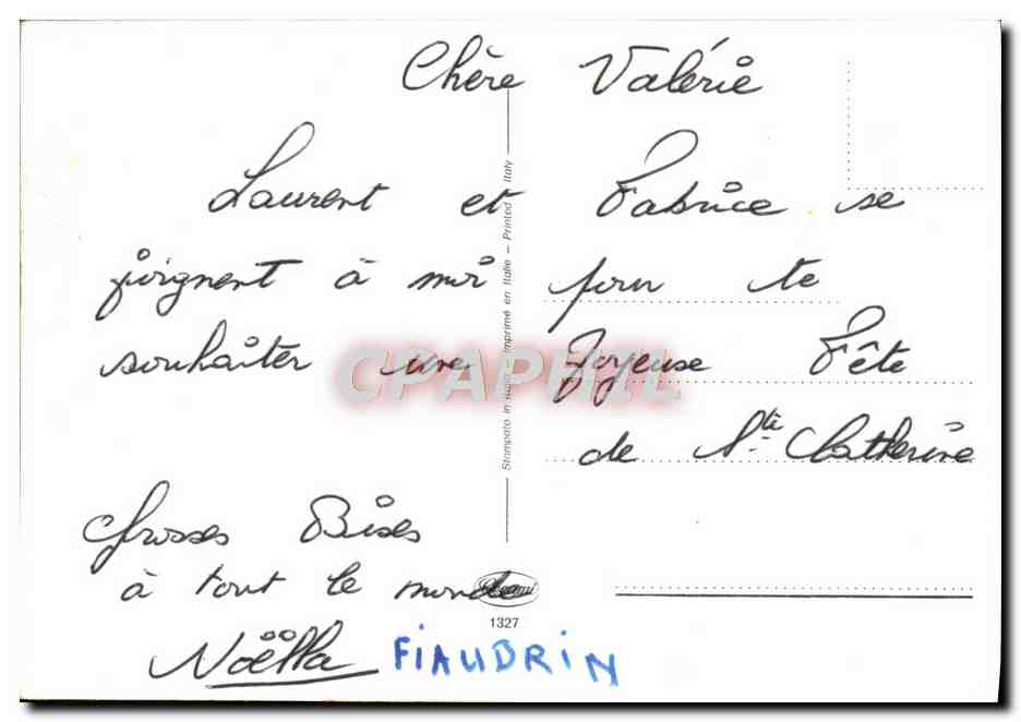 CPM Vive Ste Catherine Chien Femme  — Rückseite