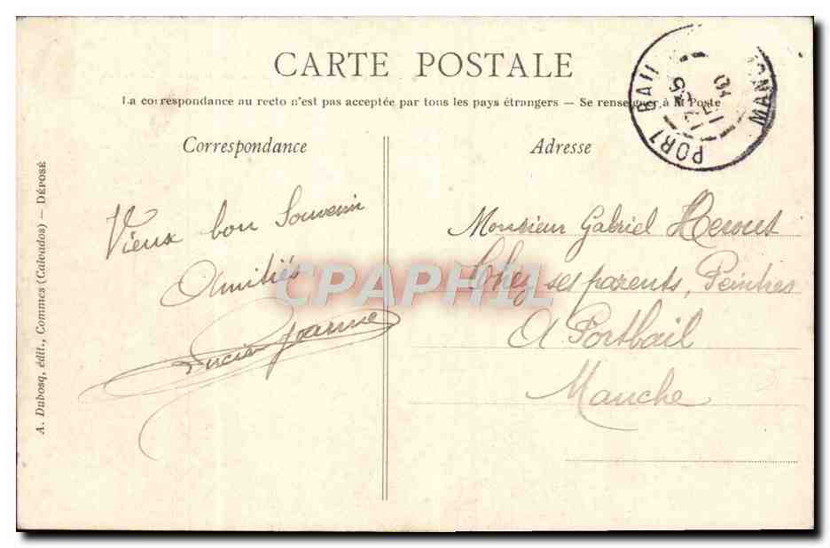 CPA Scenes De La Vie Normande Visite A la Ferme Vaches Folklore Servantes abreuvant les betes  — Rückseite