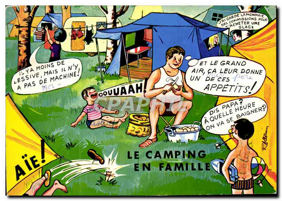 CPM Le Camping En Famille