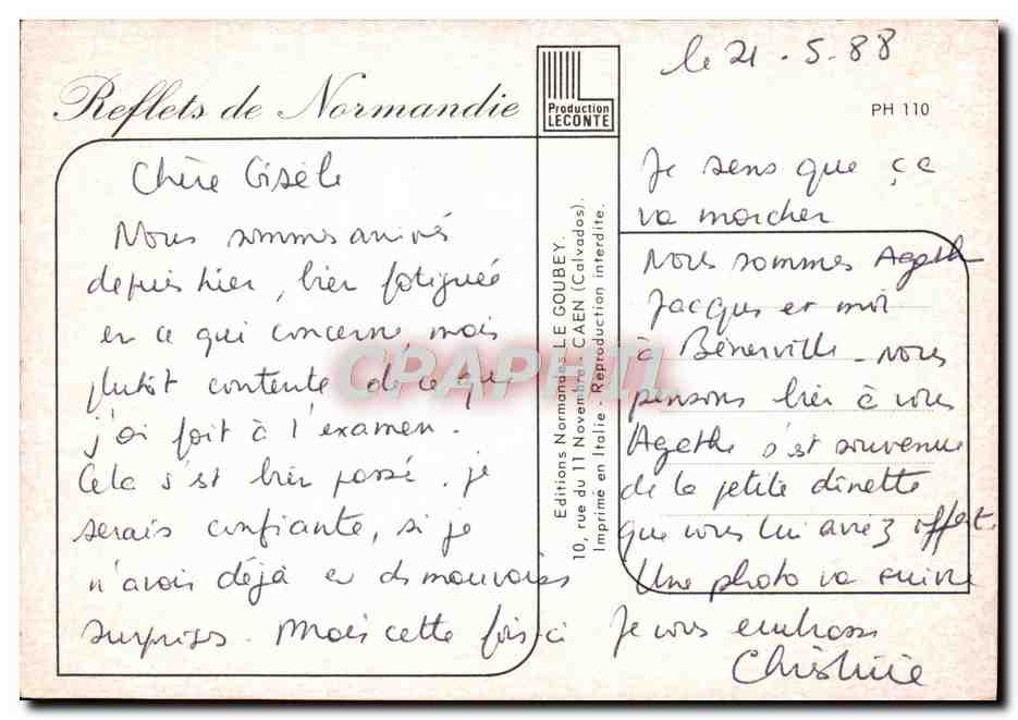 CPM Normandie — Rückseite