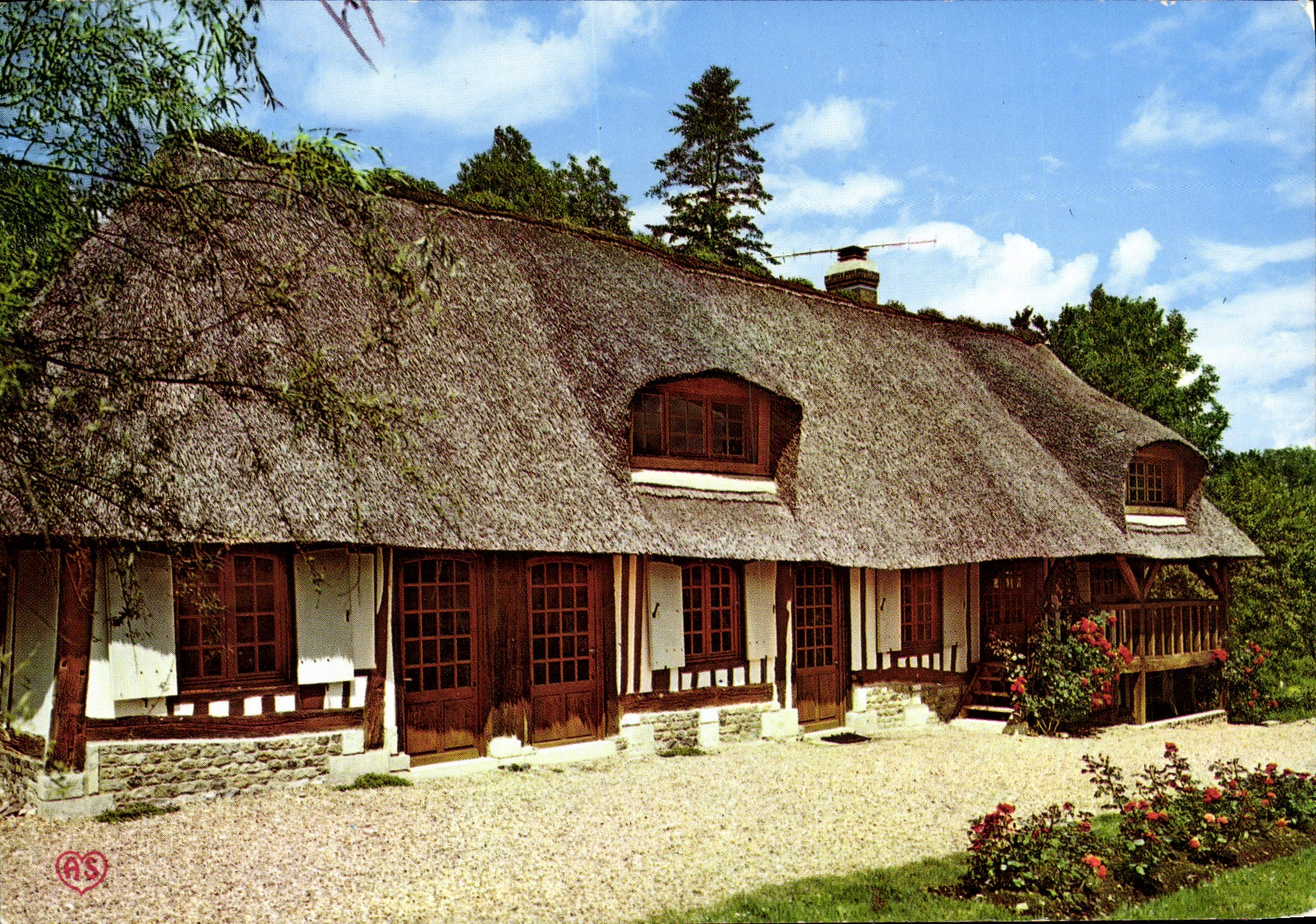 Maison à colombages avec toit de chaume — Nantes — éditeur Artaud Frères