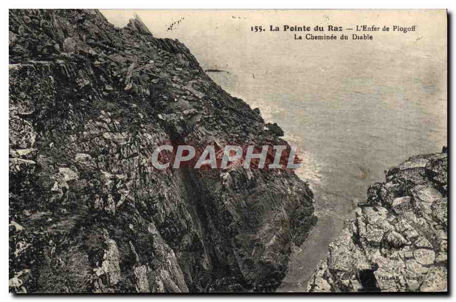 CPa La Pointe du Raz L'Enfer de Plogoff La cheminee du diable