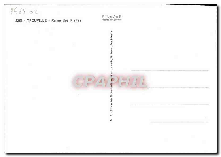 CPM Trouville Reine des Plages plage Vue vers le casino Golf Yachts Villas Piscine — Verso