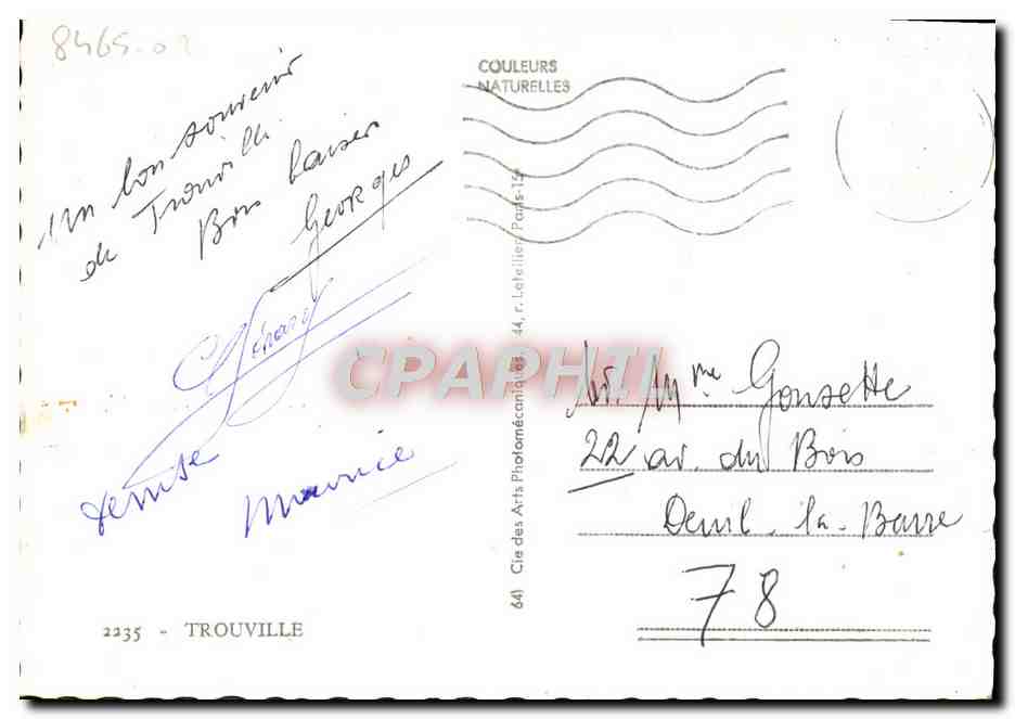 CPM Trouville Reine des Plages Plage Boulevard Fernand Moureaux Casino Piscine — Rückseite