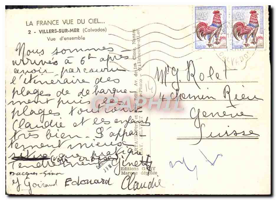 Villers-sur-Mer — vue d'ensemble — Gabey — Verso