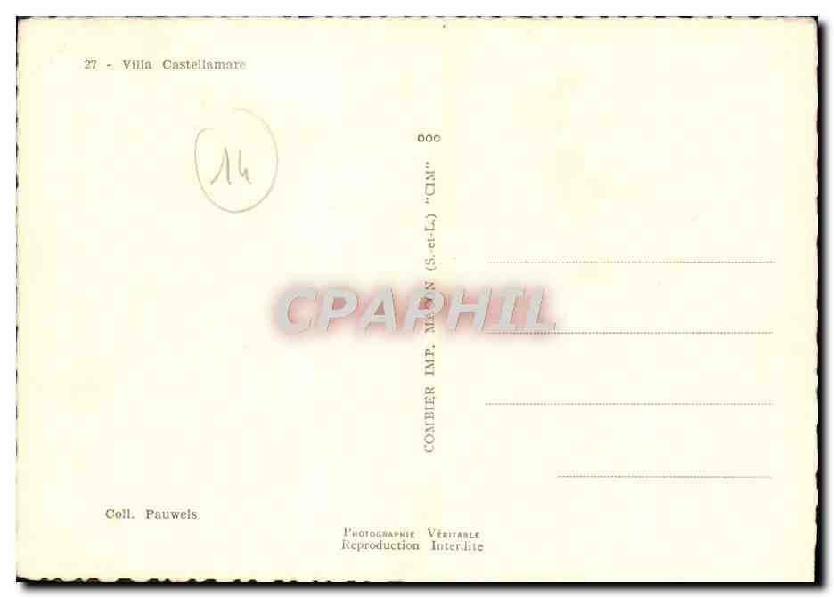 CPM Villers Sur Mer Villa Castellamare Centre de Vacances Colonie — Verso