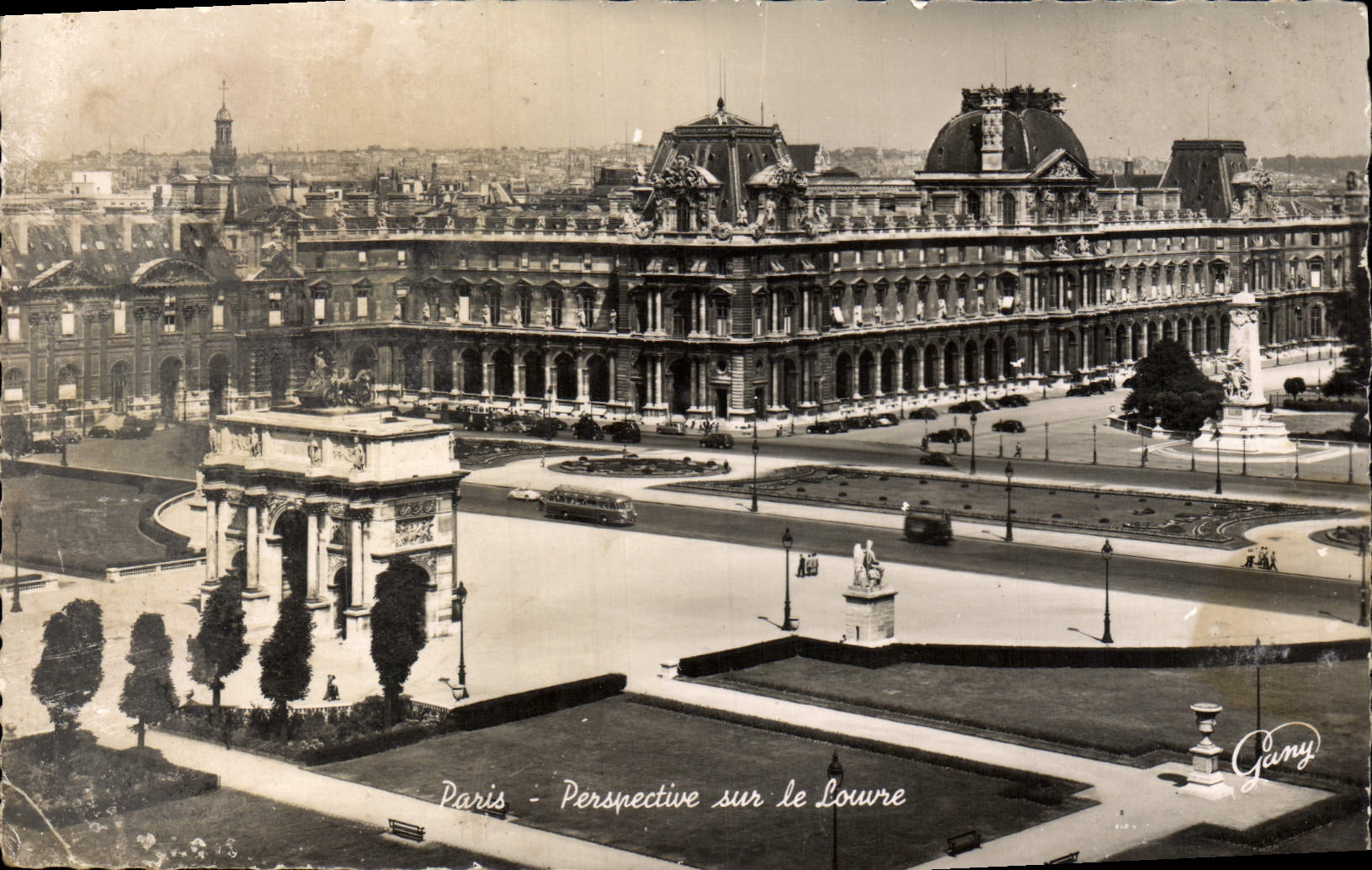 Moderne Ansichtskarte/Moderne Ansichtskarte Paris Perspektive auf den Louvre