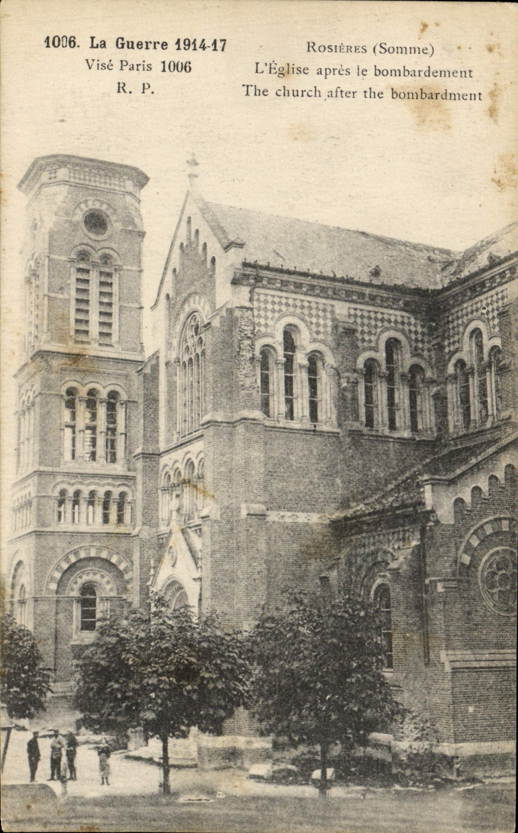 CPA Rosieres L'Eglise apres le Bombardement Militaria