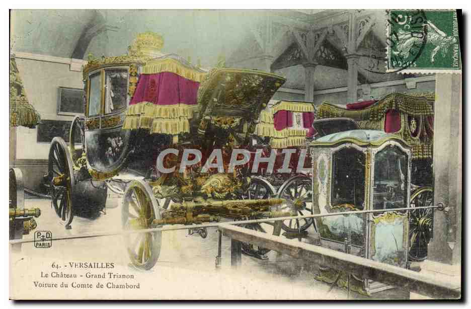 CPA Versailles Le Chateau Grand Trianon Voiture du Comte de Chambord