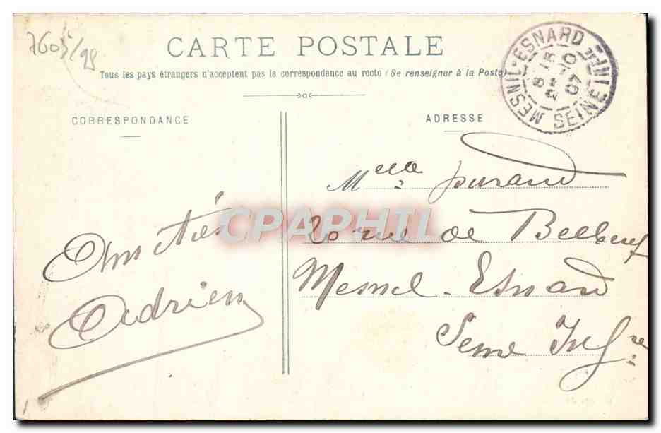 CPA Versailles Le Chateau Grand Trianon Voiture du Comte de Chambord — Verso