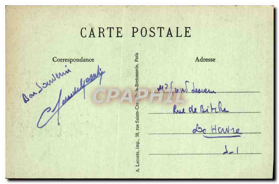 CPA Versailles Palais Grand Trianon Le Peristyle — Verso