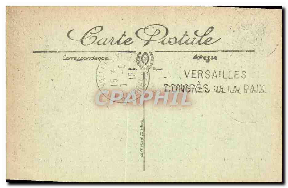 CPA Versailles Palais Galerie des Glaces  — Verso