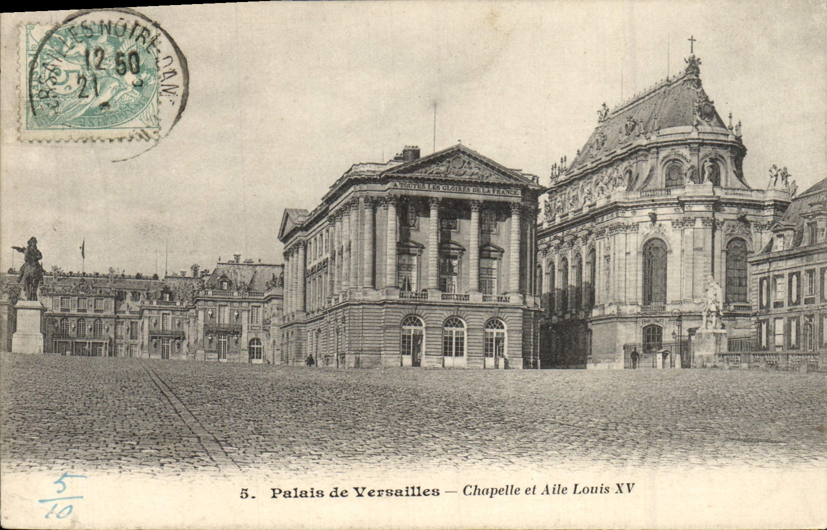CPA Versailles Palais de Chapelle et Aile Louis XV