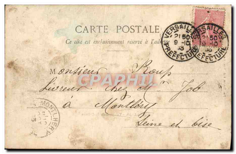 Versailles - Vue générale du Château — éditeur M. M. M. (verso) n° 150 — Verso
