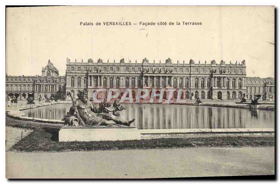 CPA Versailles Palais de Facade Cote de la Terrasse