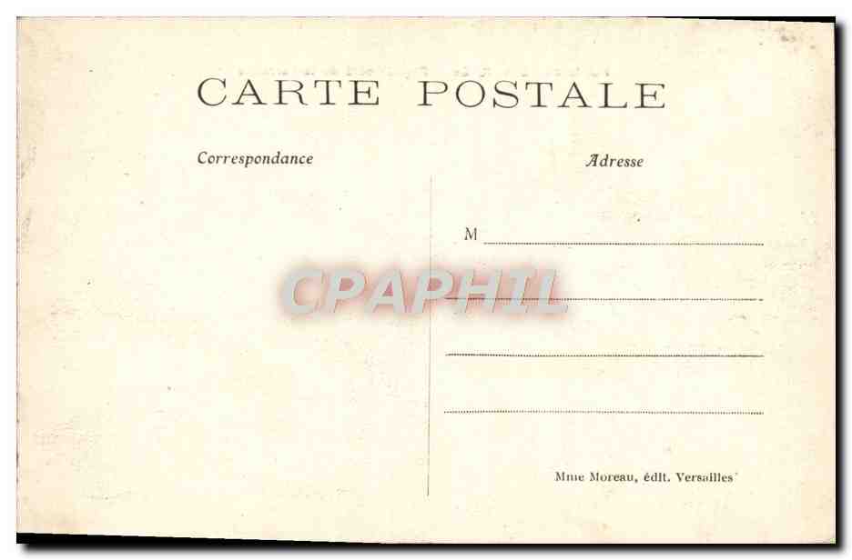 CPA Versailles Palais de Facade Cote de la Terrasse — Verso