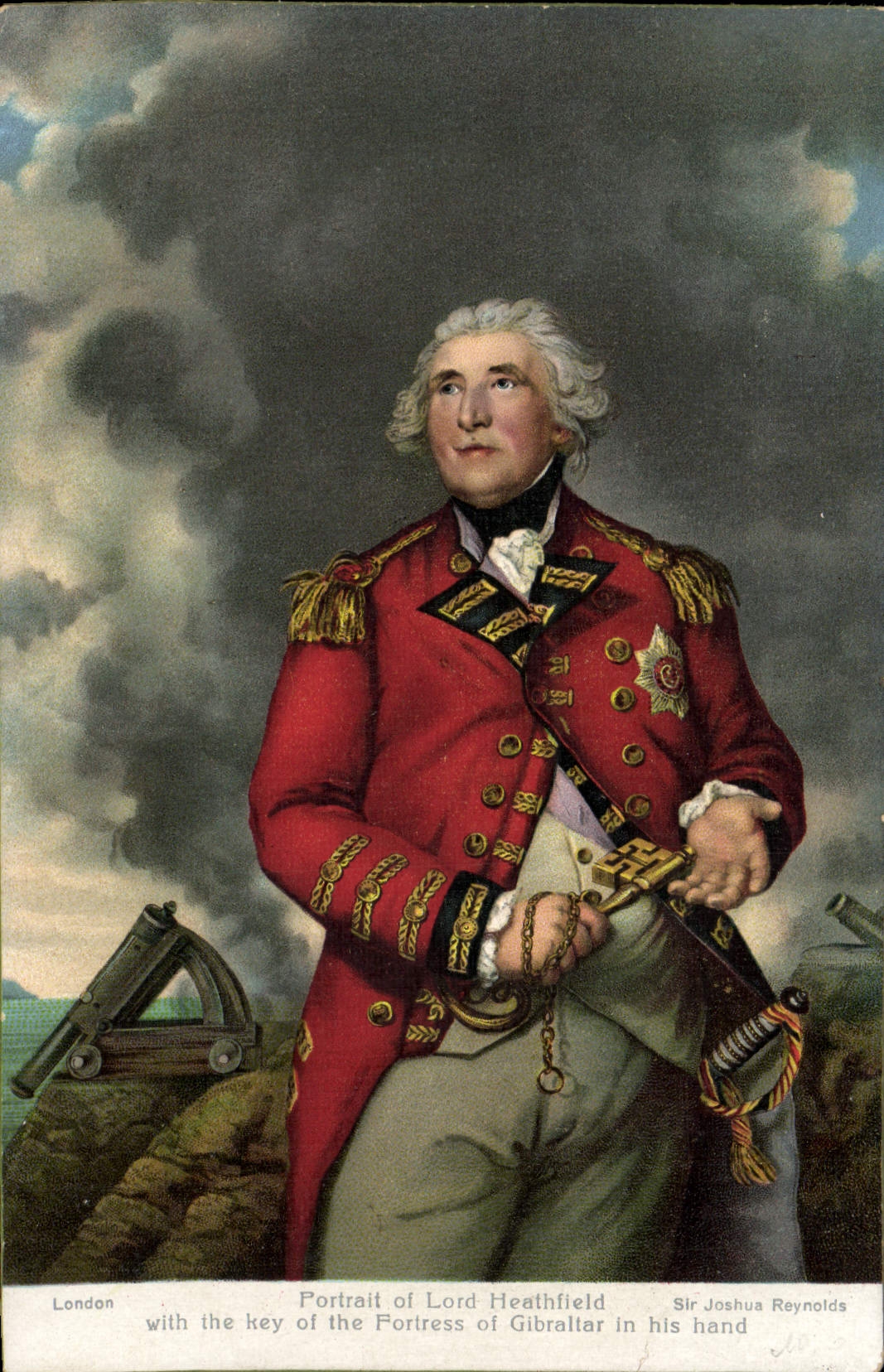 CPA London Portrait of Lord Heathfield Gibraltar Militaria 