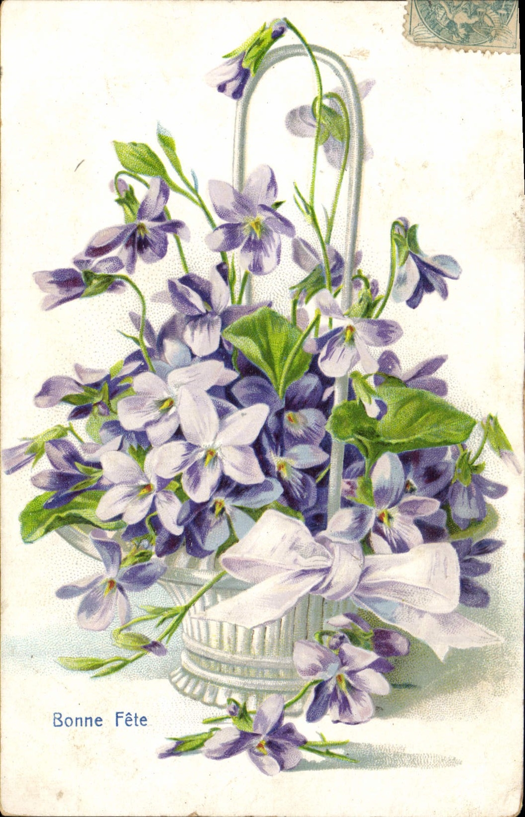 CPA Fantaisie Fleurs Bonne Fete