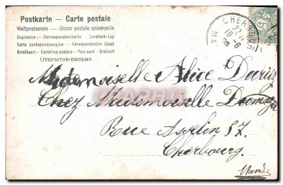 CPA Fantaisie Fleurs Bonne Fete — Back