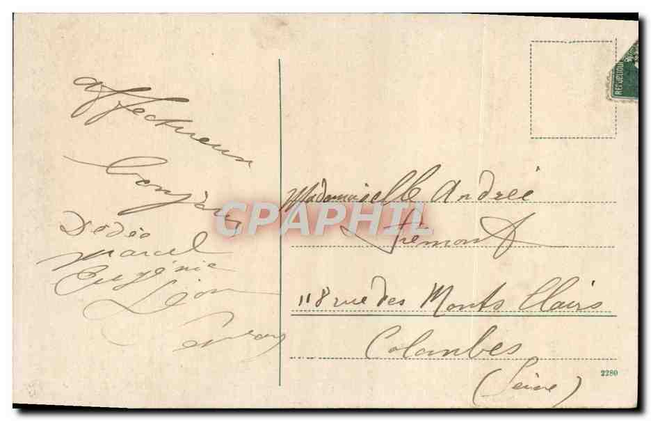 CPA Fantaisie Femme — Verso
