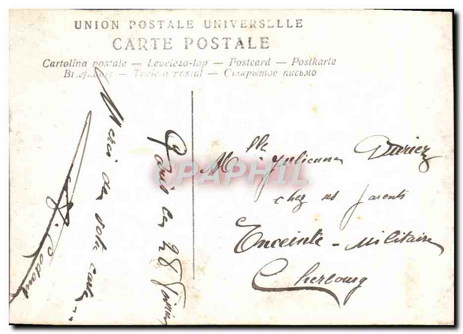 CPA Fantaisie Femme — Verso