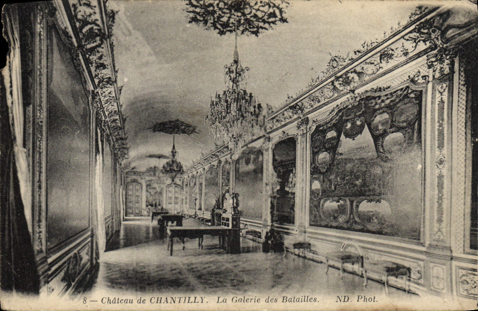 CPA Chateau De Chantilly La Galerie Des Batailles