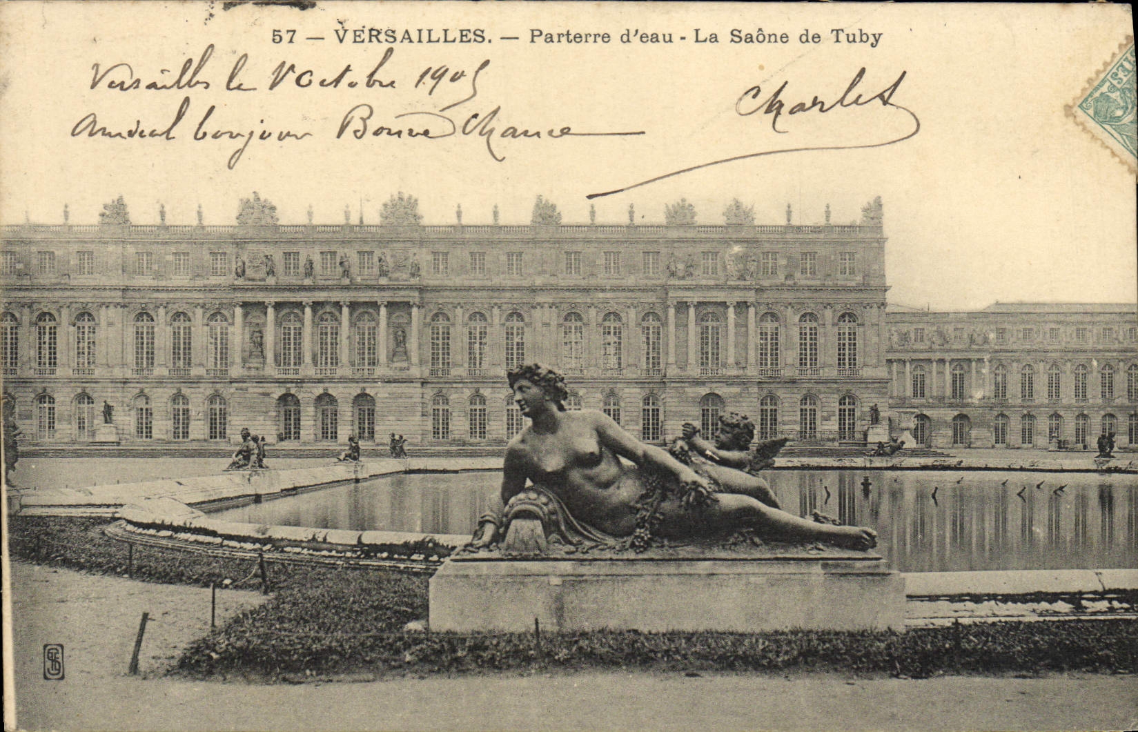 Versailles — Parterre d'eau - La Saône de Tuby — Éditeur S.C. n°57