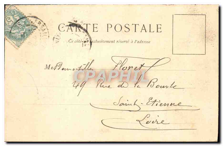 Versailles — Parterre d'eau - La Saône de Tuby — Éditeur S.C. n°57 — Verso