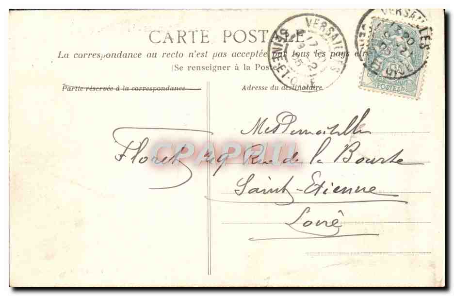 CPA Versailles Le Chateau Vue Interieure — Verso