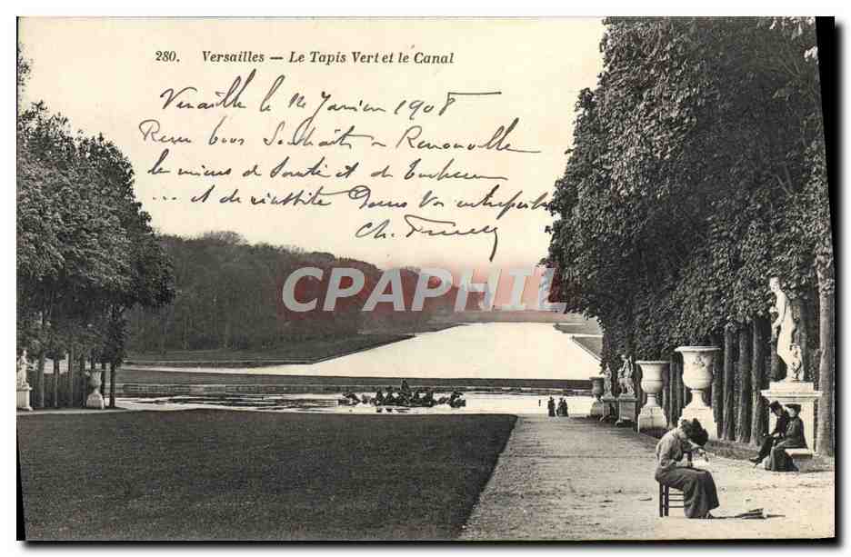 CPA Versailles Le Tapis Vert Et Le Canal