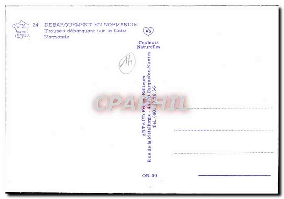 CPM Debarquement En Normandie Troupes Debarquant Sur La Cote Normande Militaria — Rückseite