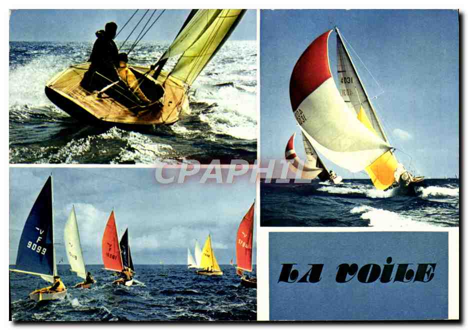 La voile — Série de trois scènes de courses nautiques — Éditions Réunies B.P. 15-37/350 Panazol