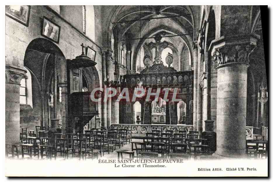 CPA Eglise Saint Julien Le Pauvre Le Choeur Et l'Iconostase Paris 