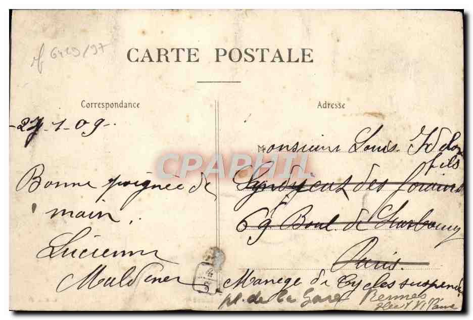 CPA Un coup de vent Sud Ouest — Rückseite
