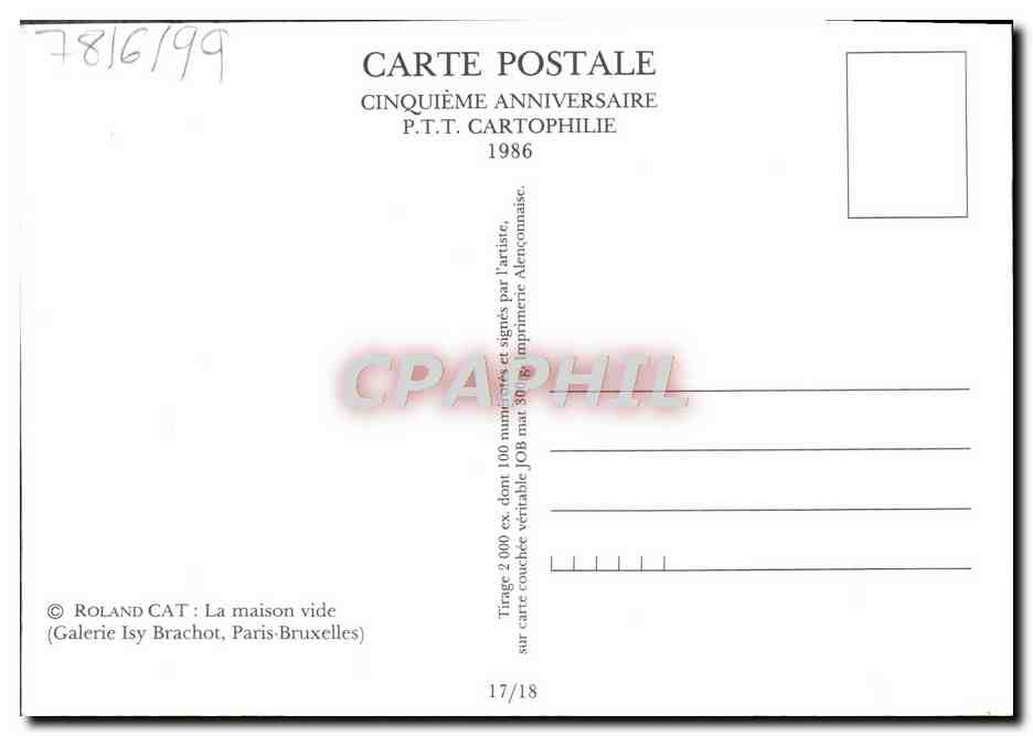 La maison vide — œuvre de Roland Cat — éditée par la Galerie Isy Brachot, Paris-Bruxelles — Reverso