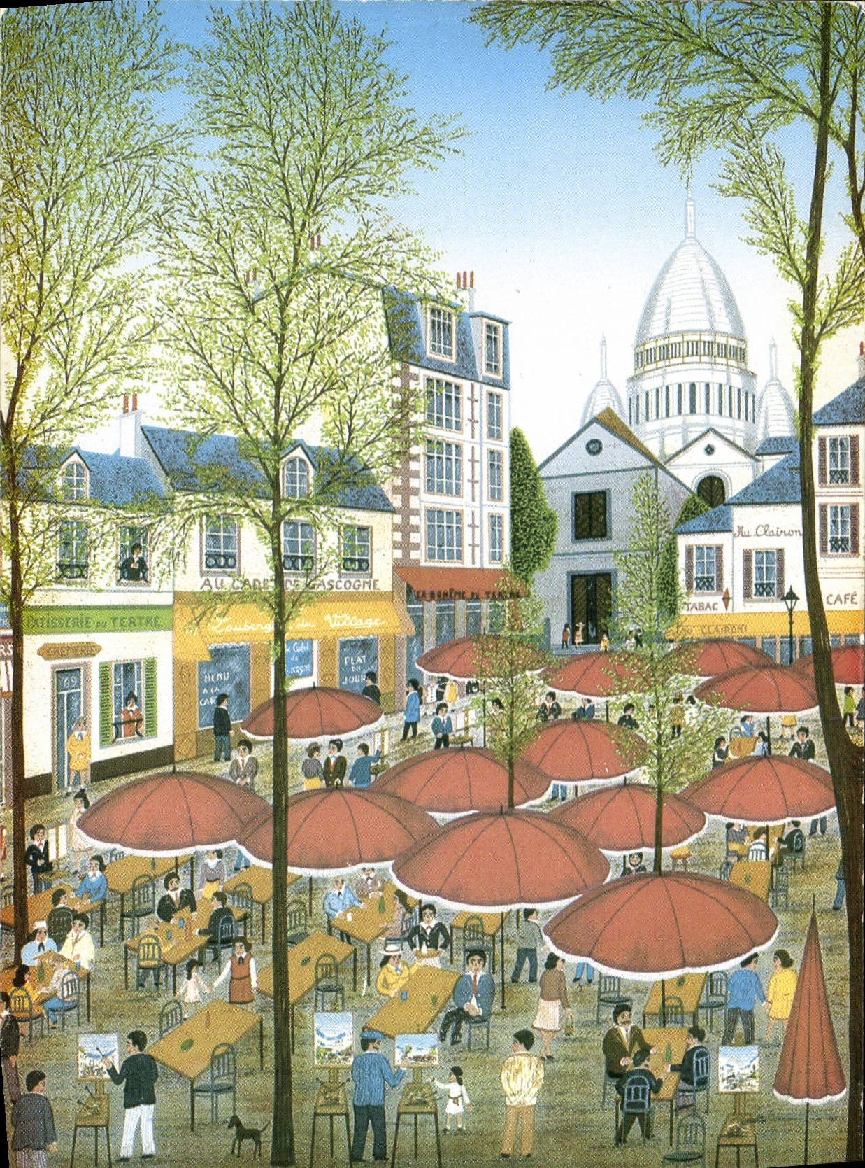 La place du Tertre — Paris — Fanch Ledan (né en 1949)