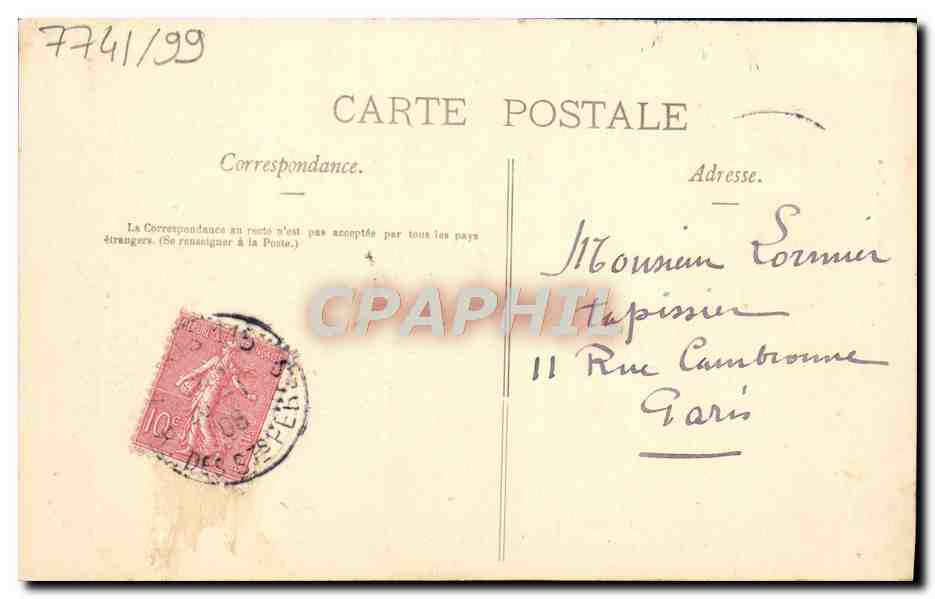 CPM Nicolas Beaujon  — Verso