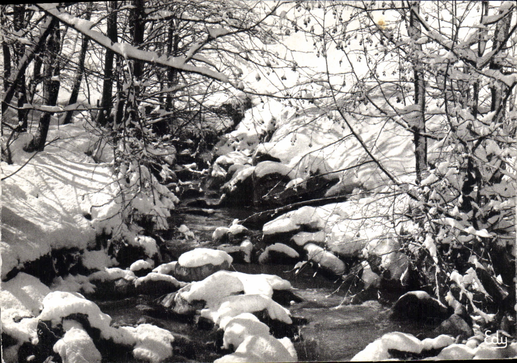 Ruisseau en hiver — Images de chez nous en hiver — Éditions EDY n°1474