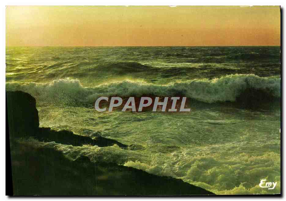CPM Au couchant par gros temps Mer