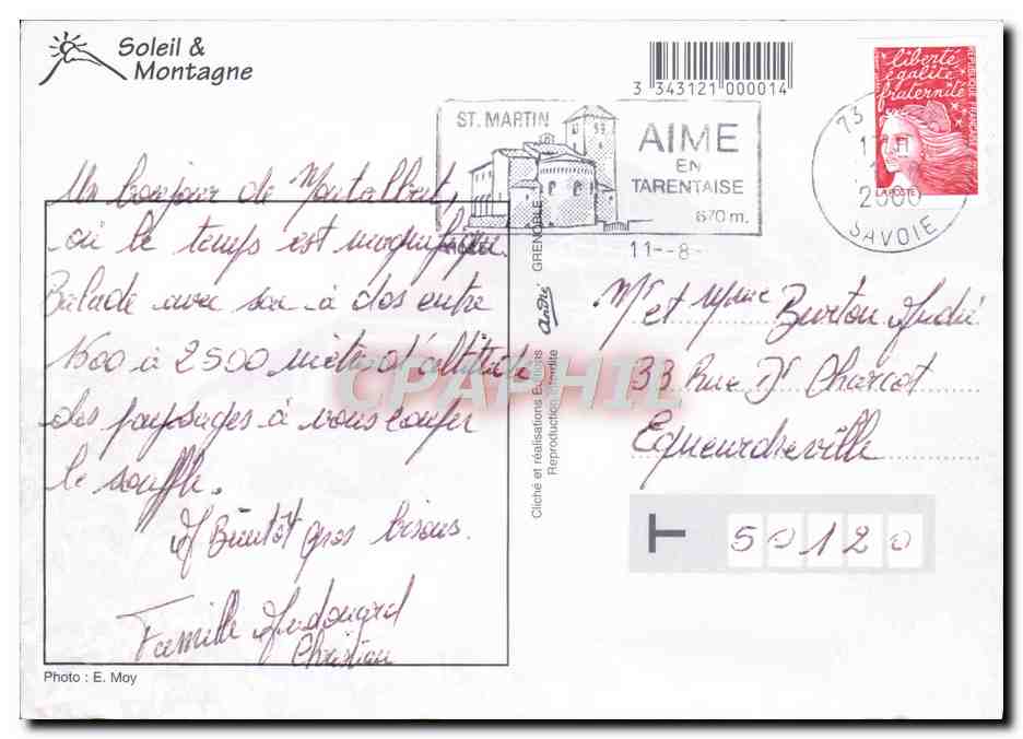 CPM Paysages d'Ete — Rückseite