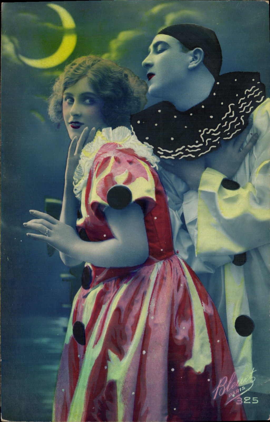 Circus performers — moonlit scene — Bleret, Paris, n°325