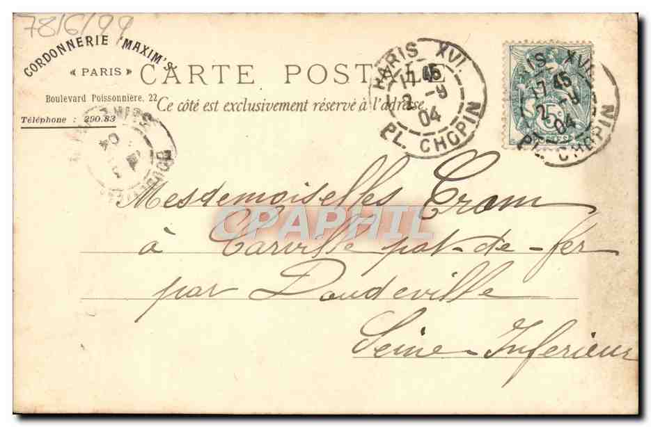 CPA Fantaisie Femmes  — Verso
