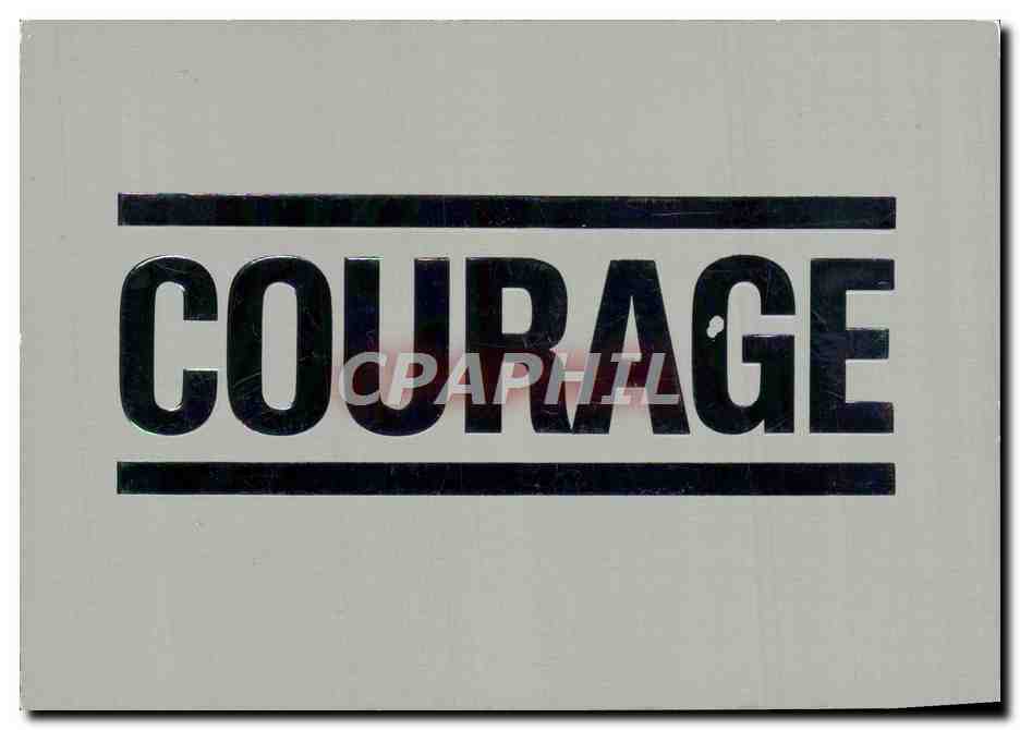 Courage — Mot d'encouragement — V.I. Postcard - Anverso