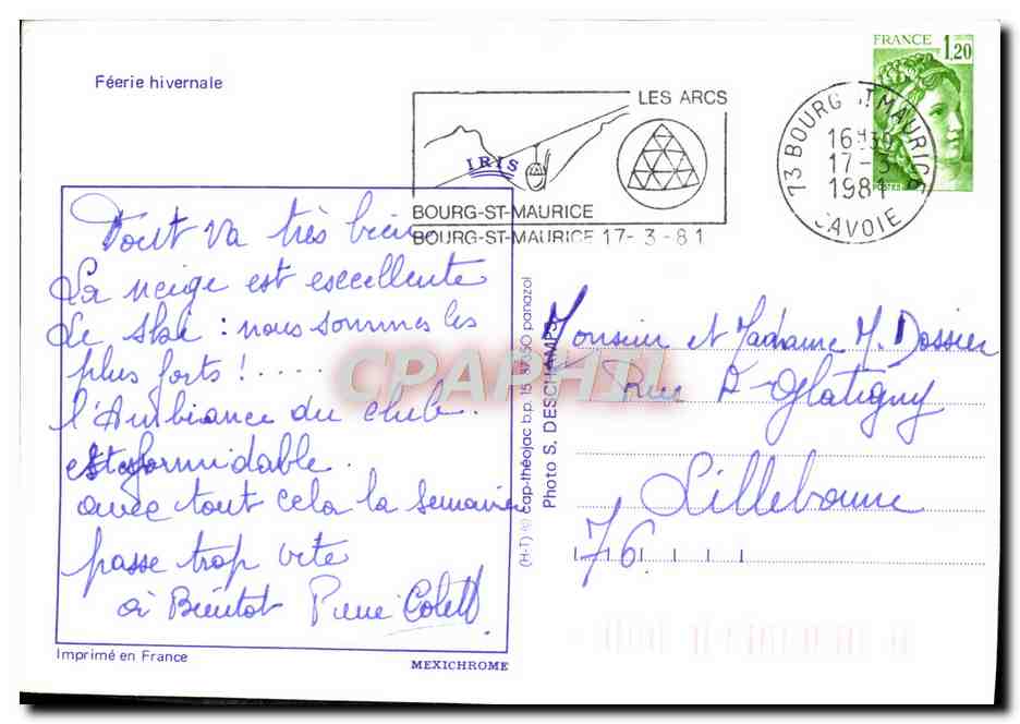 CPM Feerie hivernale Autobus — Rückseite