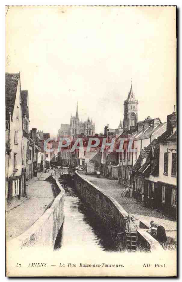 CPA Amiens La Rue Basse Des Tanneurs