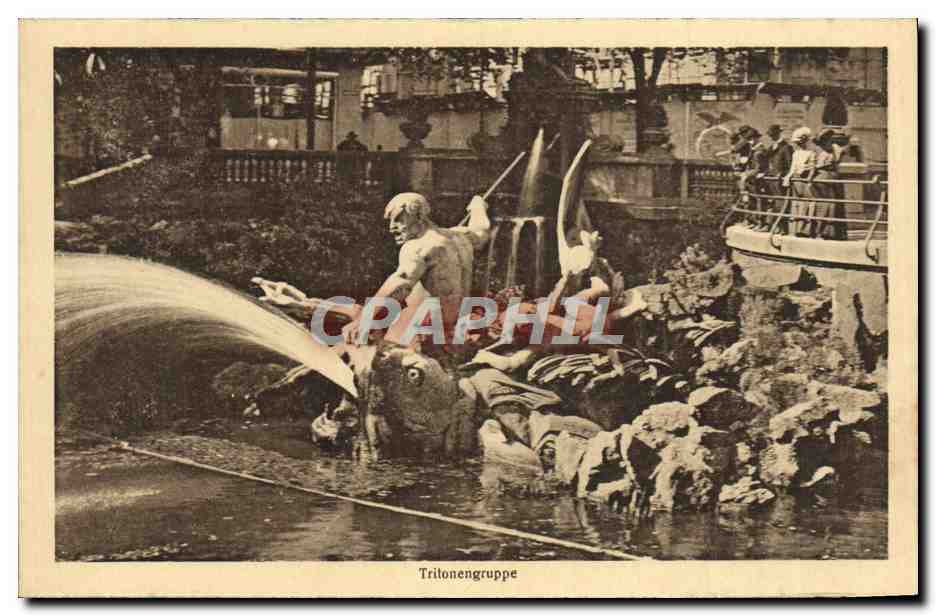 CPA Dusseldorf Tritonengruppe Theinpartie Bateaux