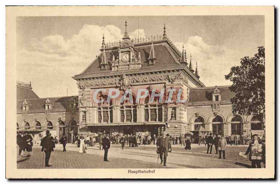 CPA Dusseldorf Blondatbrunnen Hauptbahnhof Grenouille — Rückseite