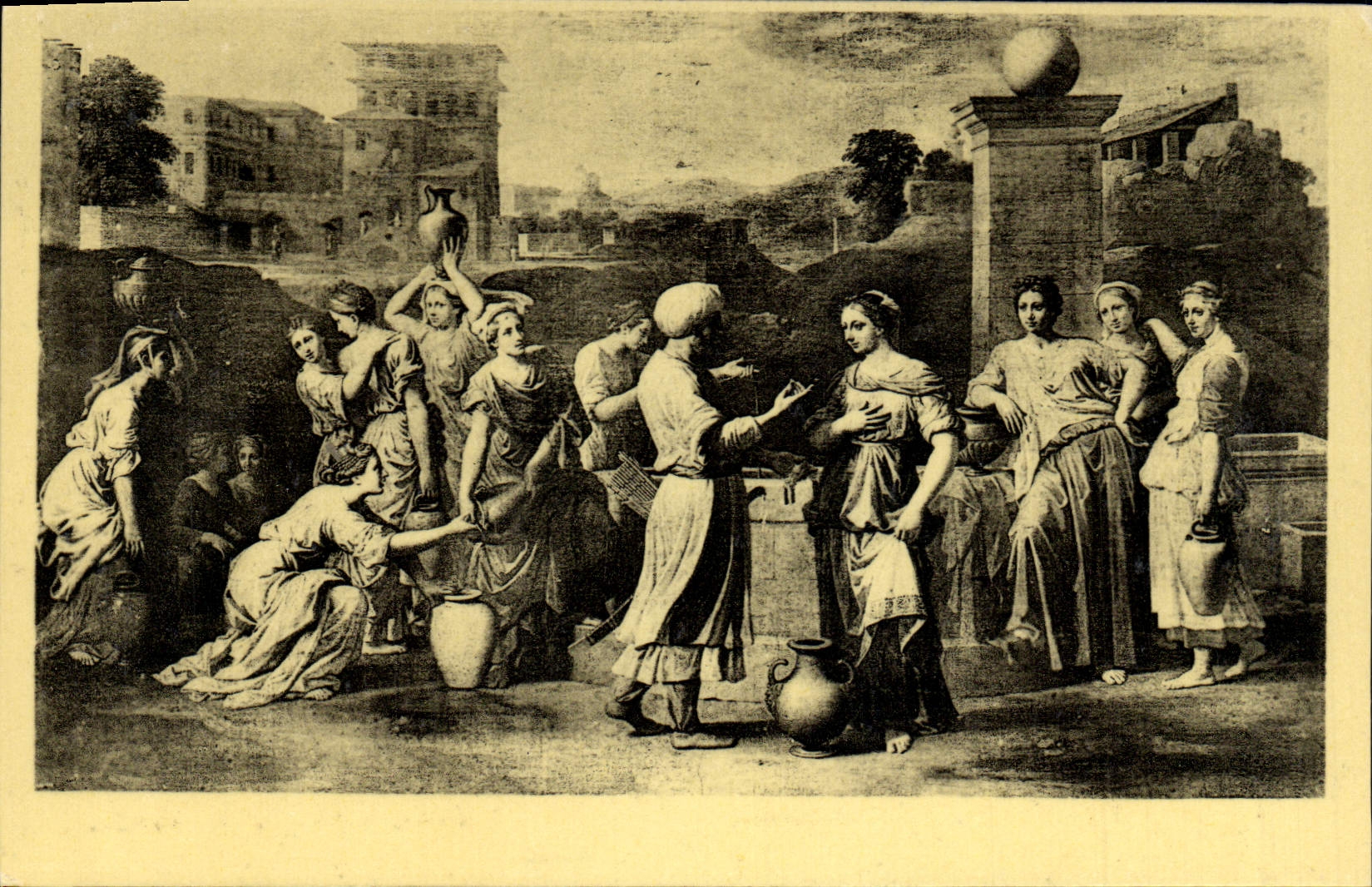 CPA Poussin Paris Musee Du louvre Eliezer et Rebecca