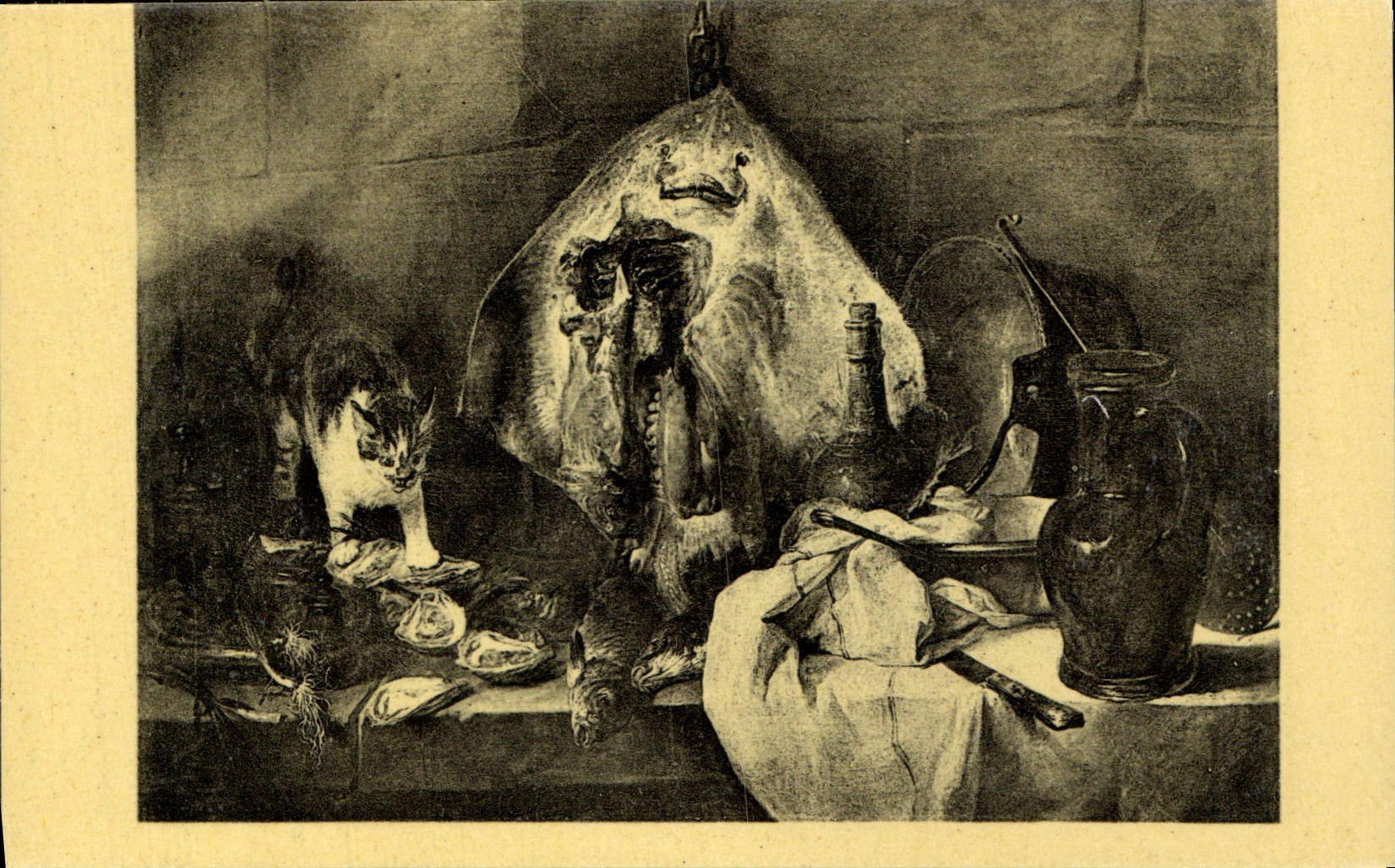 CPA Chardin La Raie Paris Musee Du Louvre Chat Poisson